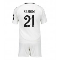 Real Madrid Brahim Diaz #21 Fußballbekleidung Heimtrikot Kinder 2024-25 Kurzarm (+ kurze hosen)